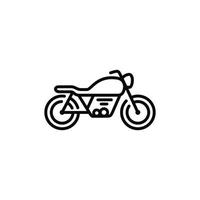 motorfiets lijn icoon geïsoleerd Aan wit achtergrond vector