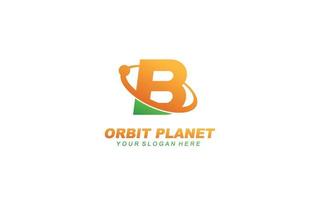 b planeet logo ontwerp inspiratie. vector brief sjabloon ontwerp voor merk.