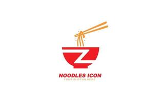 z noedels logo ontwerp inspiratie. vector brief sjabloon ontwerp voor merk.