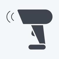 icoon streepjescode scanner. verwant naar zwart vrijdag symbool. winkelen. gemakkelijk illustratie vector