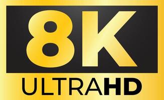 8k ultra hd resolutie logo PNG vector