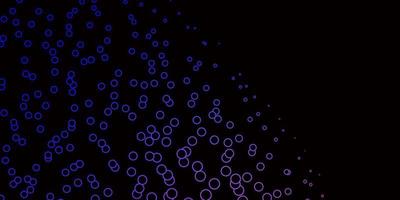 donkerroze, blauwe vectortextuur met cirkels. vector
