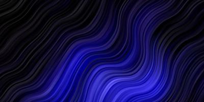 donkerroze, blauw vectorpatroon met gebogen lijnen. vector