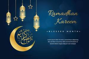 Ramadan kareem. Islamitisch achtergrond ontwerp met Arabisch schoonschrift en ornament vector