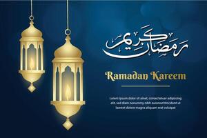 Ramadan kareem. Islamitisch achtergrond ontwerp met Arabisch schoonschrift en ornament vector