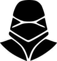 zwart Ninja tekenfilm vector