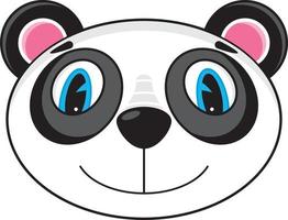 schattig tekenfilm panda beer gezicht vector