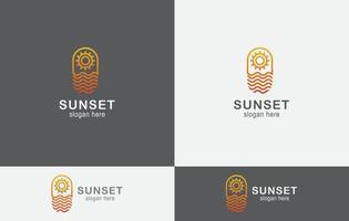 zonsondergang logo vector kunst eps