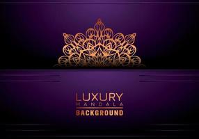 luxe mandala achtergrond sier, arabesk stijl met gouden arabesk patroon stijl. decoratief mandala ornament voor afdrukken, brochure, banier, omslag, poster, uitnodiging kaart vector