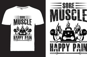 fitness t-shirt ontwerp vector