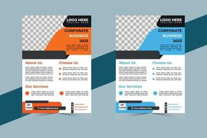 corporate flyer ontwerp voor het bedrijfsleven vector