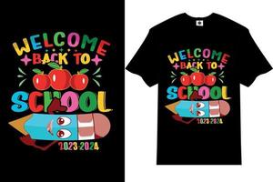 terug naar school t-shirtontwerp vector