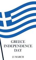 Griekenland onafhankelijkheid dag vector sjabloon in verticaal formaat. vector illustratie van Grieks vakantie Aan maart 25 met tekst voor poster, banier, folder, kaart, sociaal media sjabloon