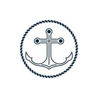 anker logo icoon boot schip marinier marine vector