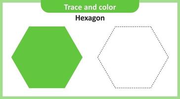 trace en kleur zeshoek
