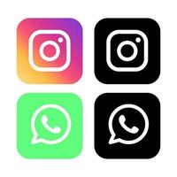 logo social media design vector kleur en zwart wit