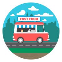 fast food vrachtwagen vector