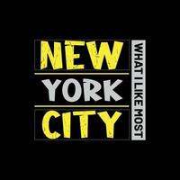 nieuw york stad typografie en minimaal t overhemd ontwerp vector