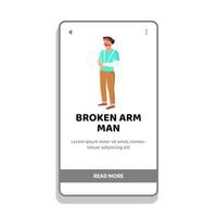 gebroken arm Mens vector