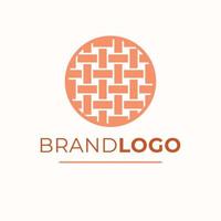 het weven van draden merk logo ontwerp. geweven textiel logo. modern logo sjabloon. vector