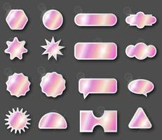 vector reeks van helling stickers verschillend vormen in modieus kleuren