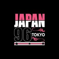 Japan typografie en minimaal t overhemd ontwerp vector