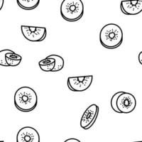 kiwi voedsel groen vers vector naadloos patroon