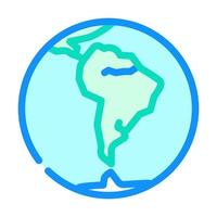 zuiden Amerika aarde planeet kaart kleur icoon vector illustratie