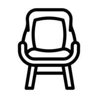 stoel kussen slaapkamer interieur lijn icoon vector illustratie