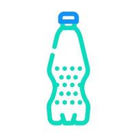 leeg Frisdrank plastic fles kleur icoon vector illustratie