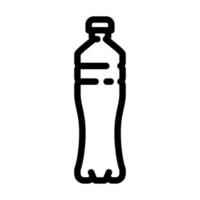 vloeistof water plastic fles lijn icoon vector illustratie