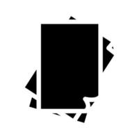 vel papier document glyph icoon vector illustratie