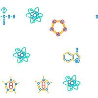 molecuul chemie wetenschap vector naadloos patroon