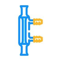 water condensor chemisch glaswerk laboratorium kleur icoon vector illustratie