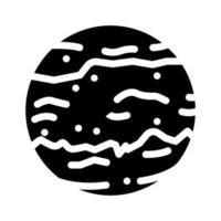 Mars planeet glyph icoon vector illustratie