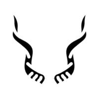 antilope toeter dier glyph icoon vector illustratie