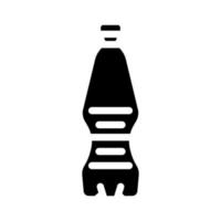 leeg Frisdrank plastic fles glyph icoon vector illustratie