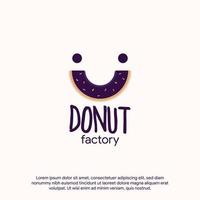 elegant gemakkelijk donut logo sjabloon vector