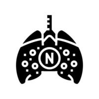 kanker nicotine glyph icoon vector illustratie