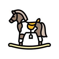 paard stoel kind slaapkamer kleur icoon vector illustratie