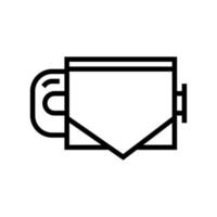 toilet papier houder huis medeplichtig lijn icoon vector illustratie