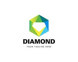 glinsterende diamant helling logo vector