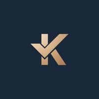 luxe en modern k logo ontwerp vector