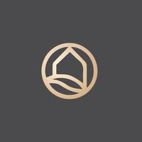 luxe en modern huis logo ontwerp vector