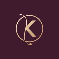 luxe en modern eerste k logo ontwerp vector