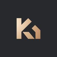 luxe en modern k vector logo ontwerp