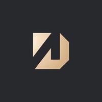 luxe en modern dj logo ontwerp vector