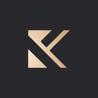 luxe en modern k brief logo ontwerp vector