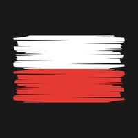 Polen vlag borstel vector