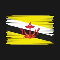 Brunei vlag borstel vector